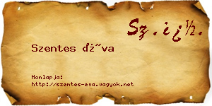 Szentes Éva névjegykártya